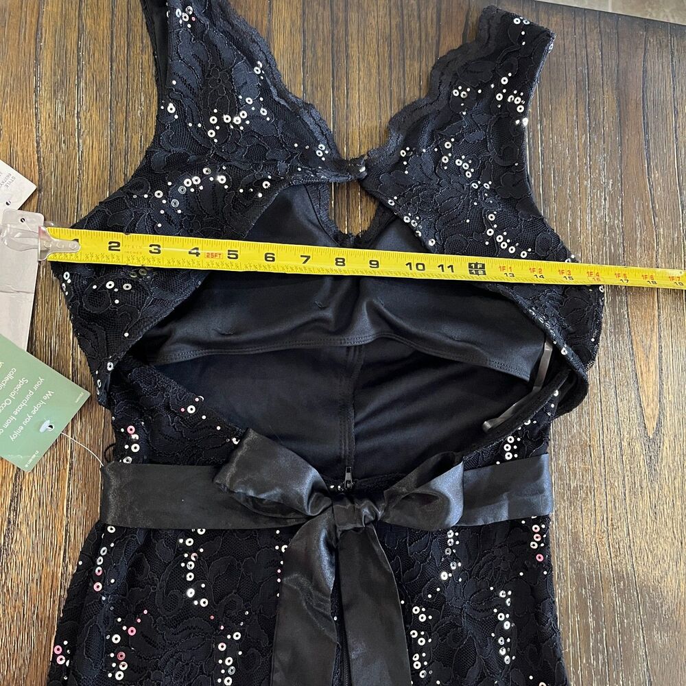 My Michelle Black Sequin Gown – NWT Size 9 - Picture 8 of 15